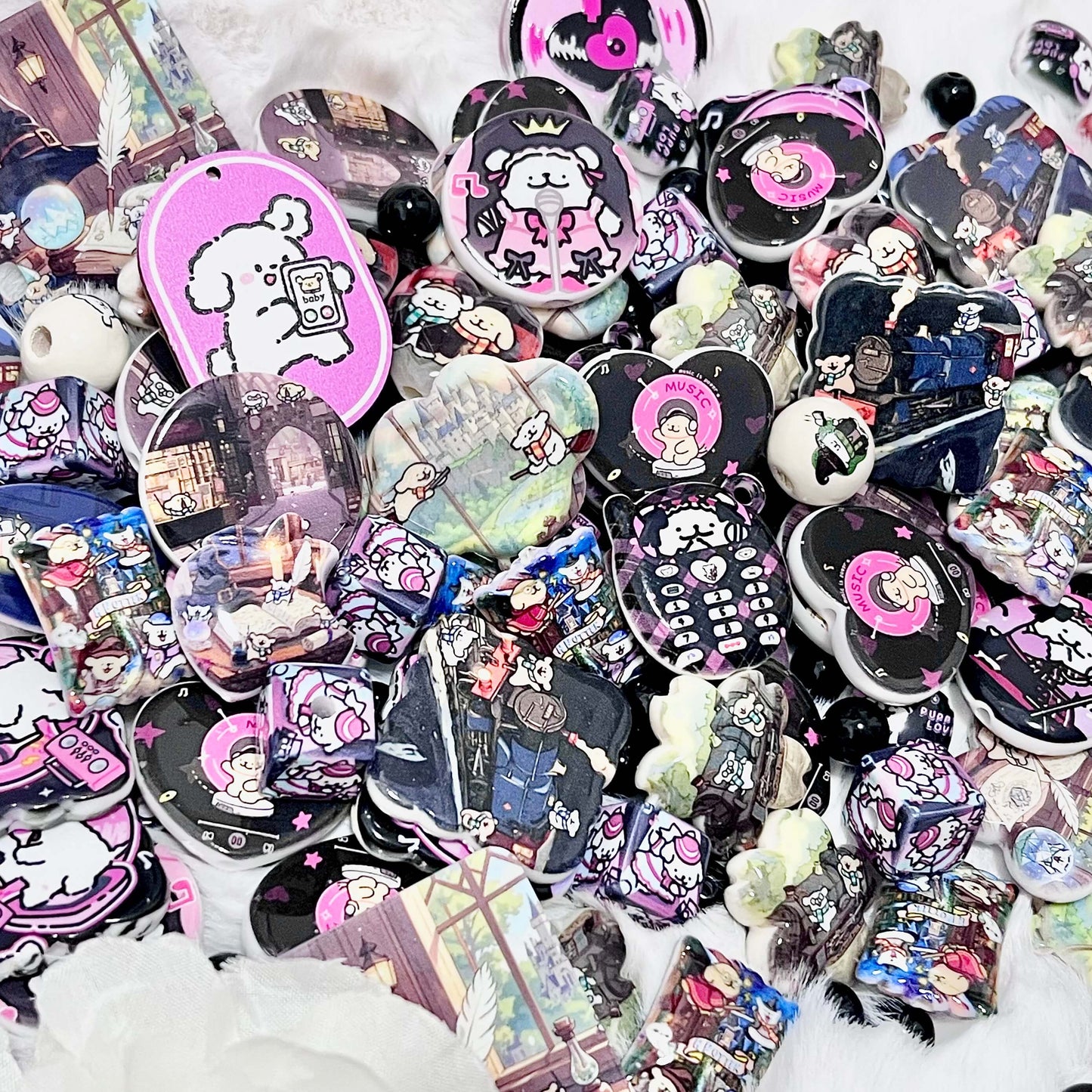 ♥【10.15新作】♥T021福袋 メロディワンワン アクリルビーズ
