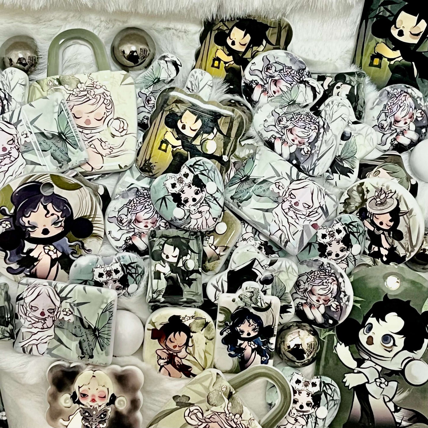 ♥【10.7新作】♥T018福袋 グリーンノート アクリルビーズ