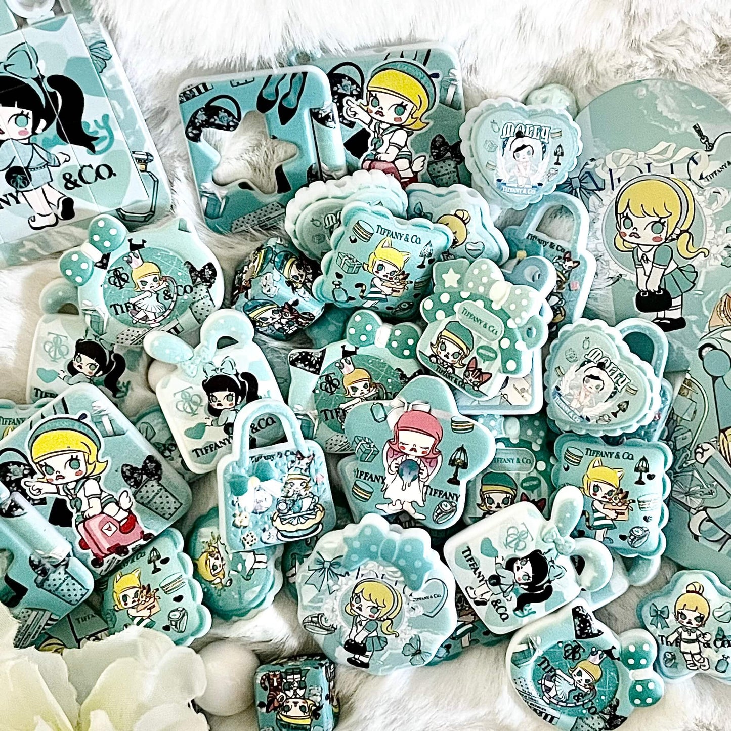 ♥【11.10新作】♥T033 空色の茉莉 アクリルビーズ