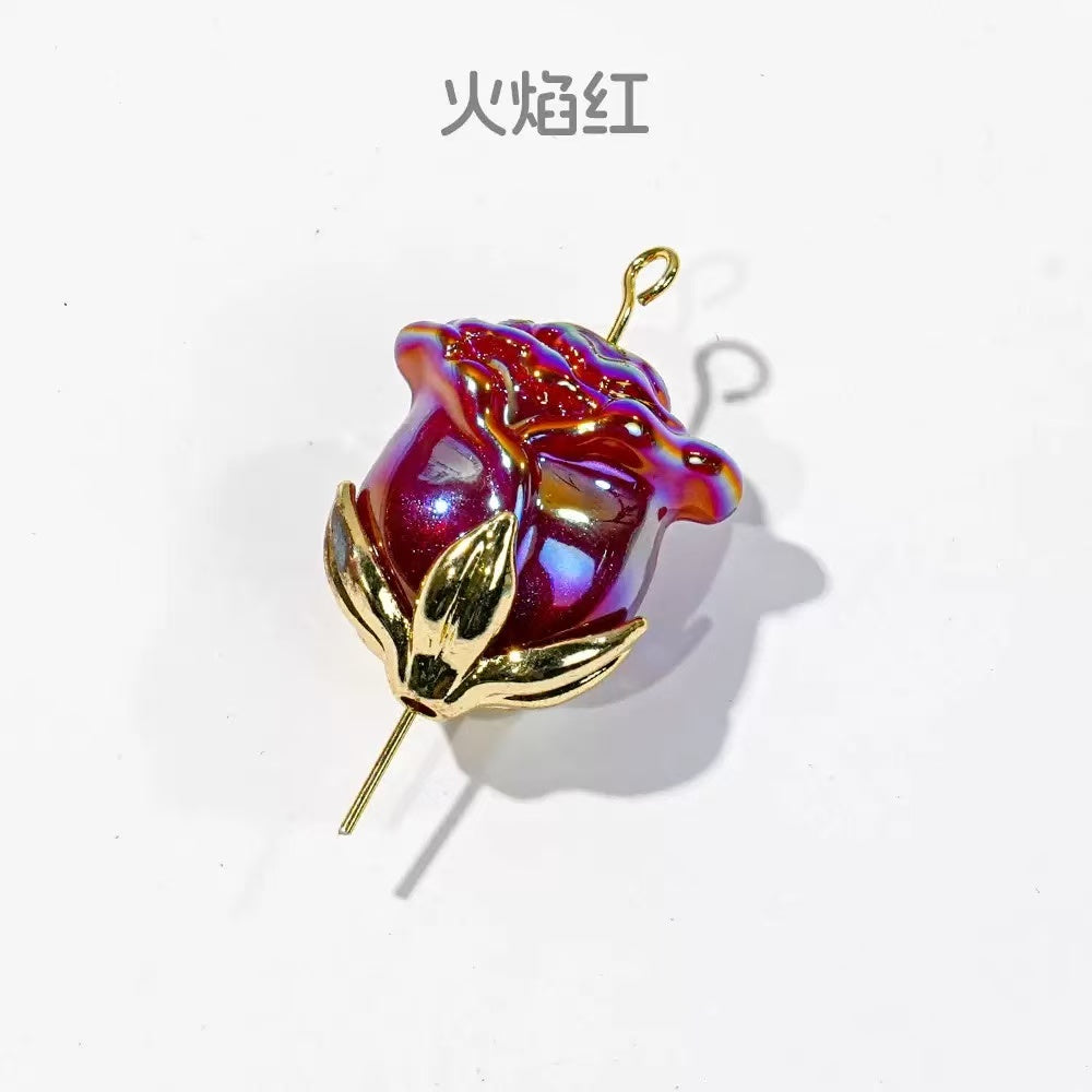 ♥【3.11新作】♥A0979 遠い庭の薔薇の便り 夜光 DIYパーツ用 5色
