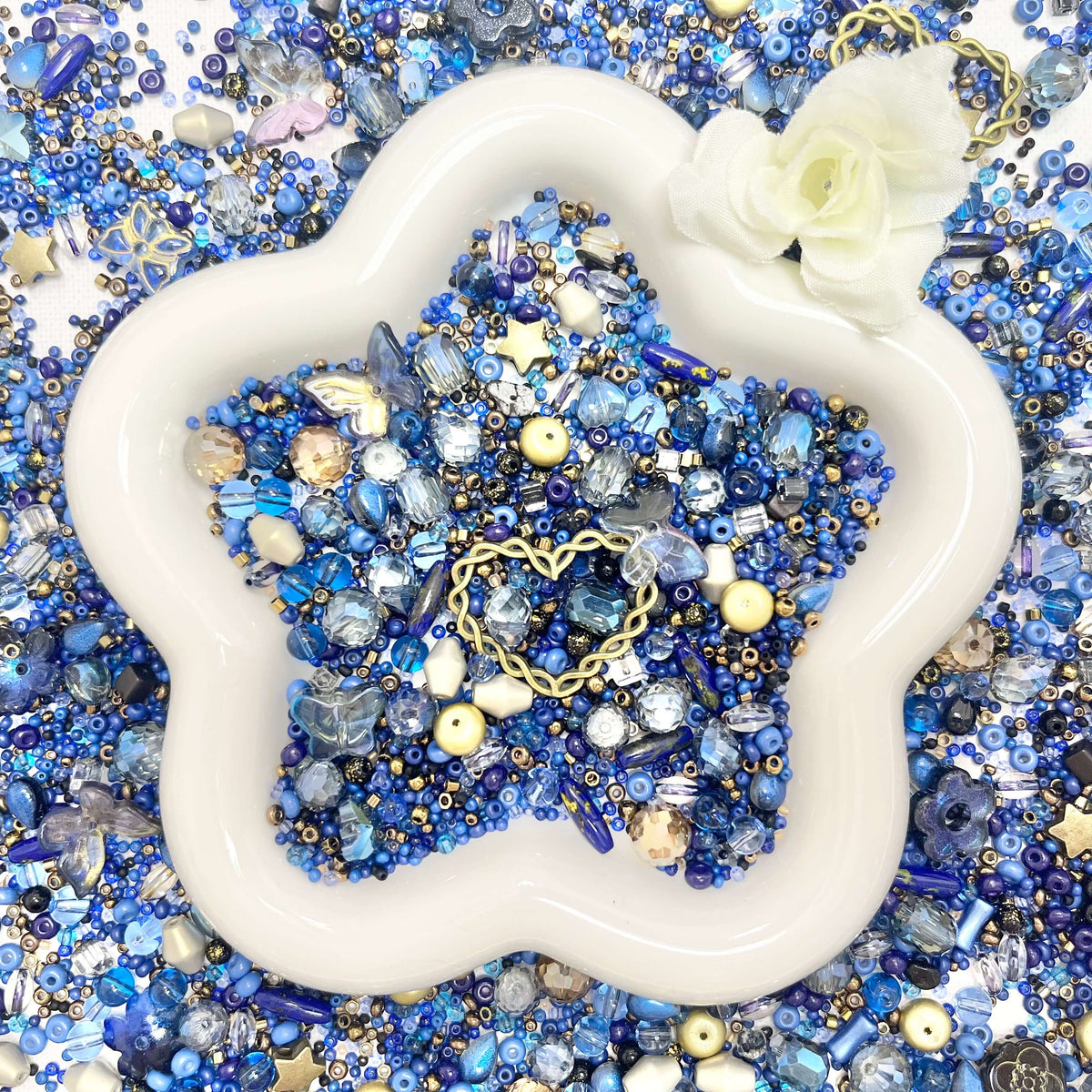 ♥【6.18新作】♥A1244 海辺の古道具店 高品質天然石ガラスチビビーズミックス