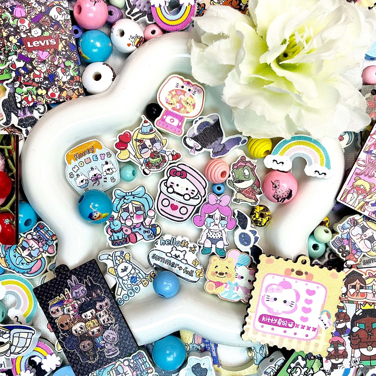 ♥【10.30新作】♥A0581 ミックスワンダーランド 木製ビーズ