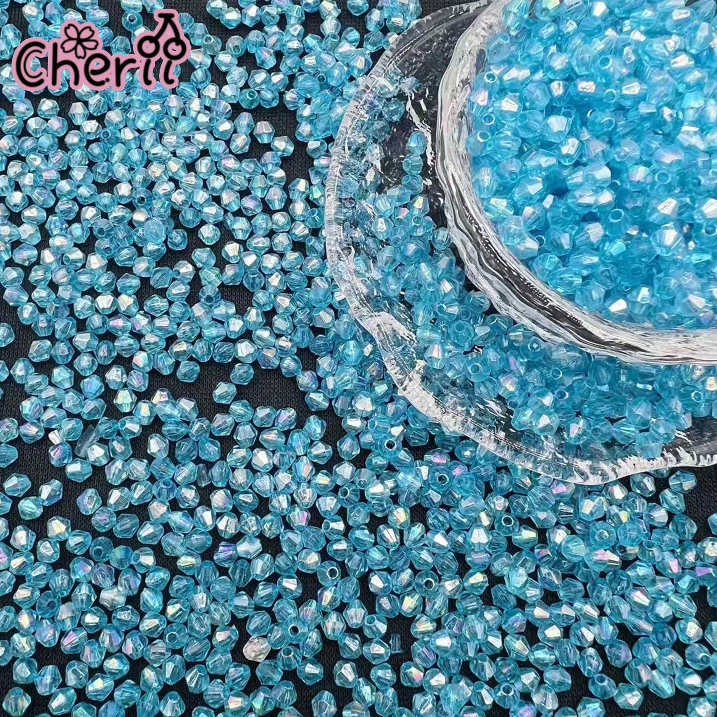 ♥【2.25更新】♥A0905 カットガラスの詩 アクリルビーズ 4mm 6色