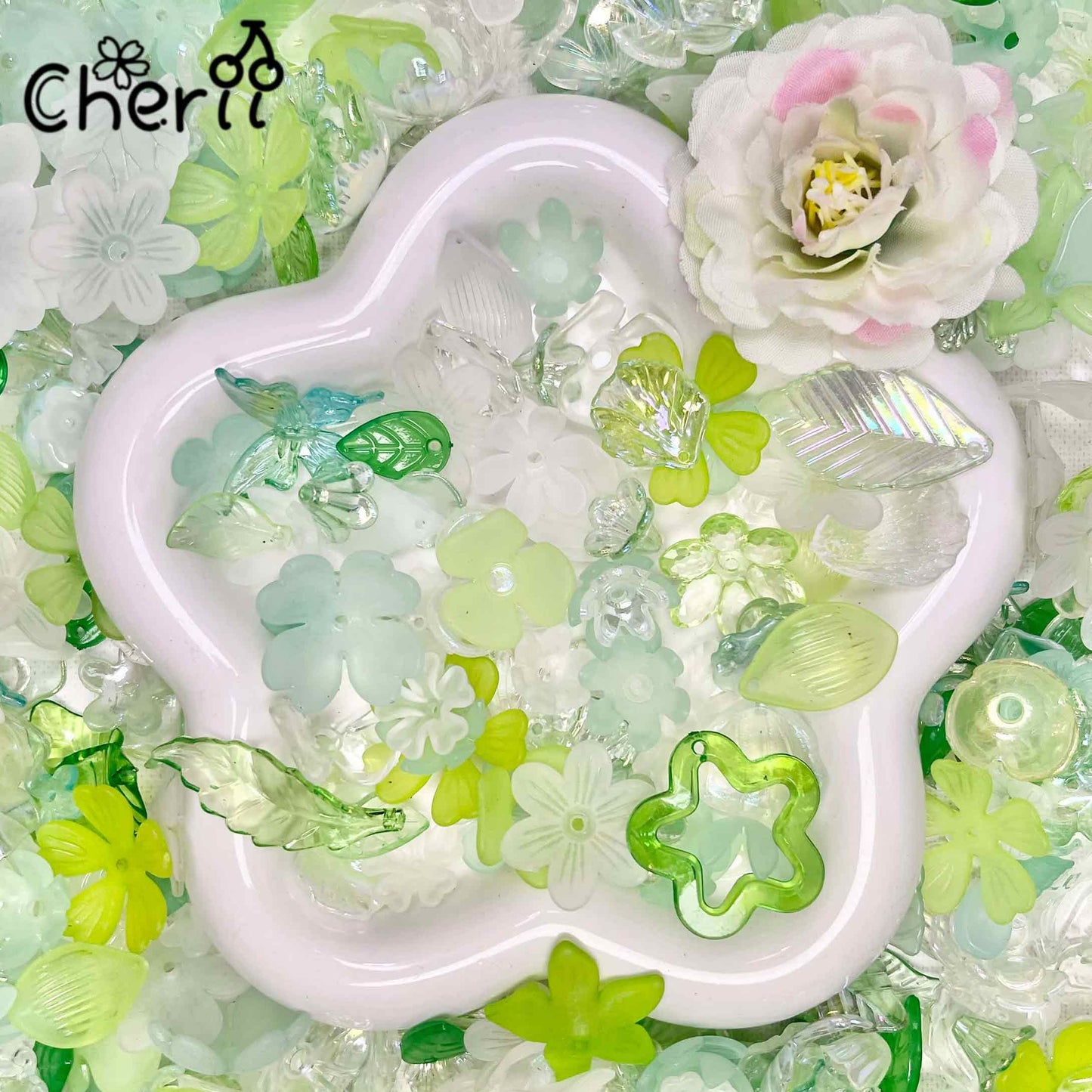 ♥【3.3更新】♥A0922 花の祈りを結ぶ 花 DIY用パーツ 6色