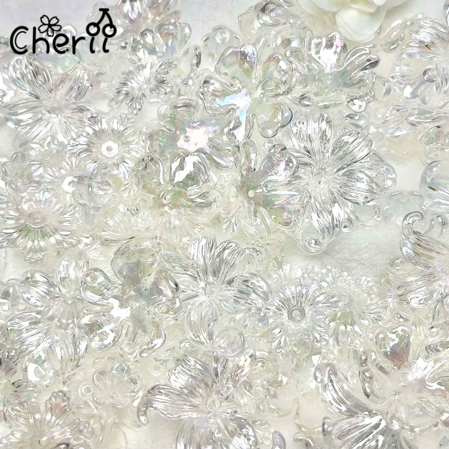 ♥【3.4新作】♥A0959 透写エレメント UV花 DIY用パーツ