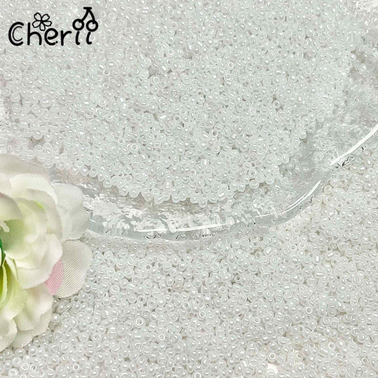 ♥【3.13新作】♥A0991 白い旅人の小さな荷物 フェイクパールビーズ 2mm