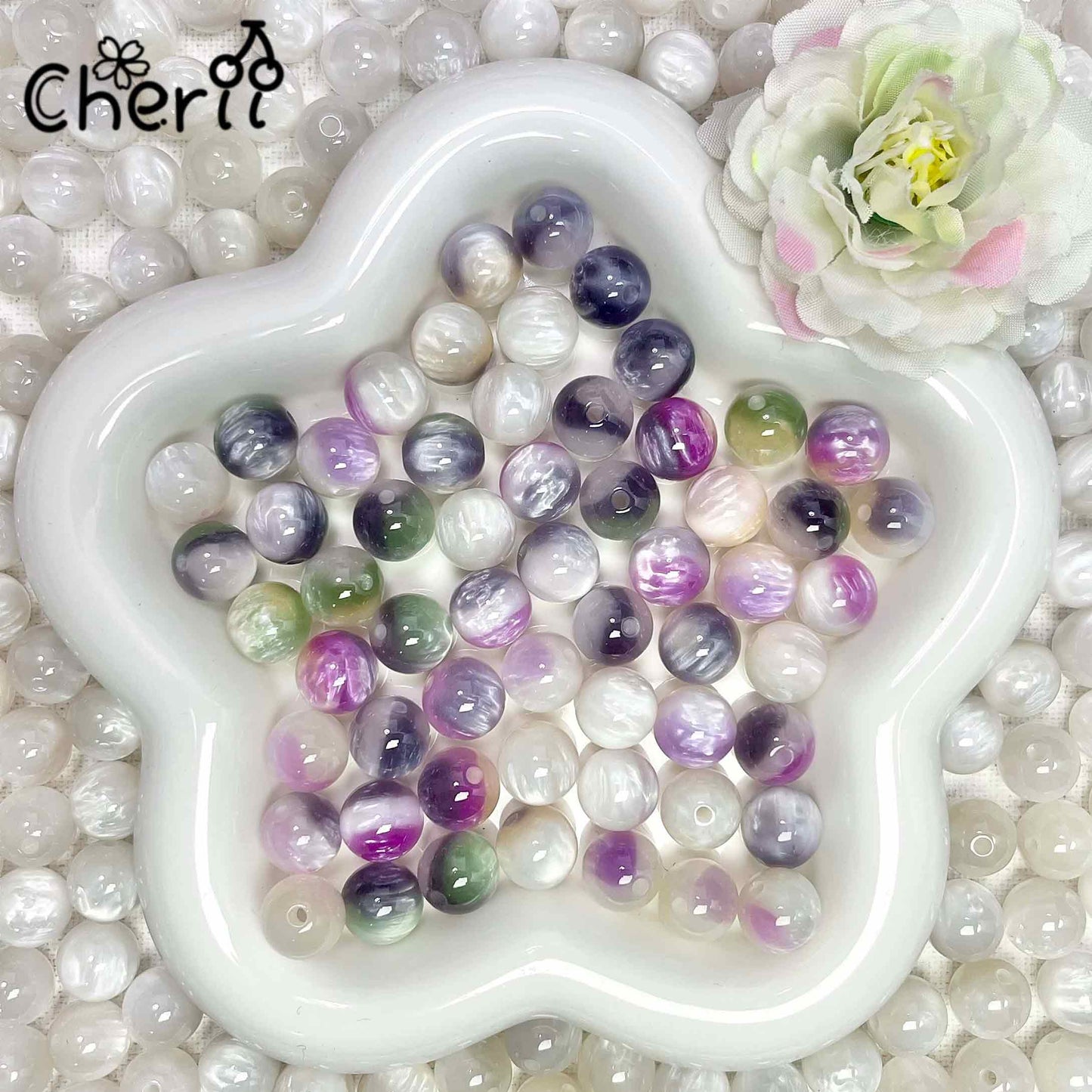 ♥【3.25新作】♥A1033 白の中に眠る色 光变 約12mm