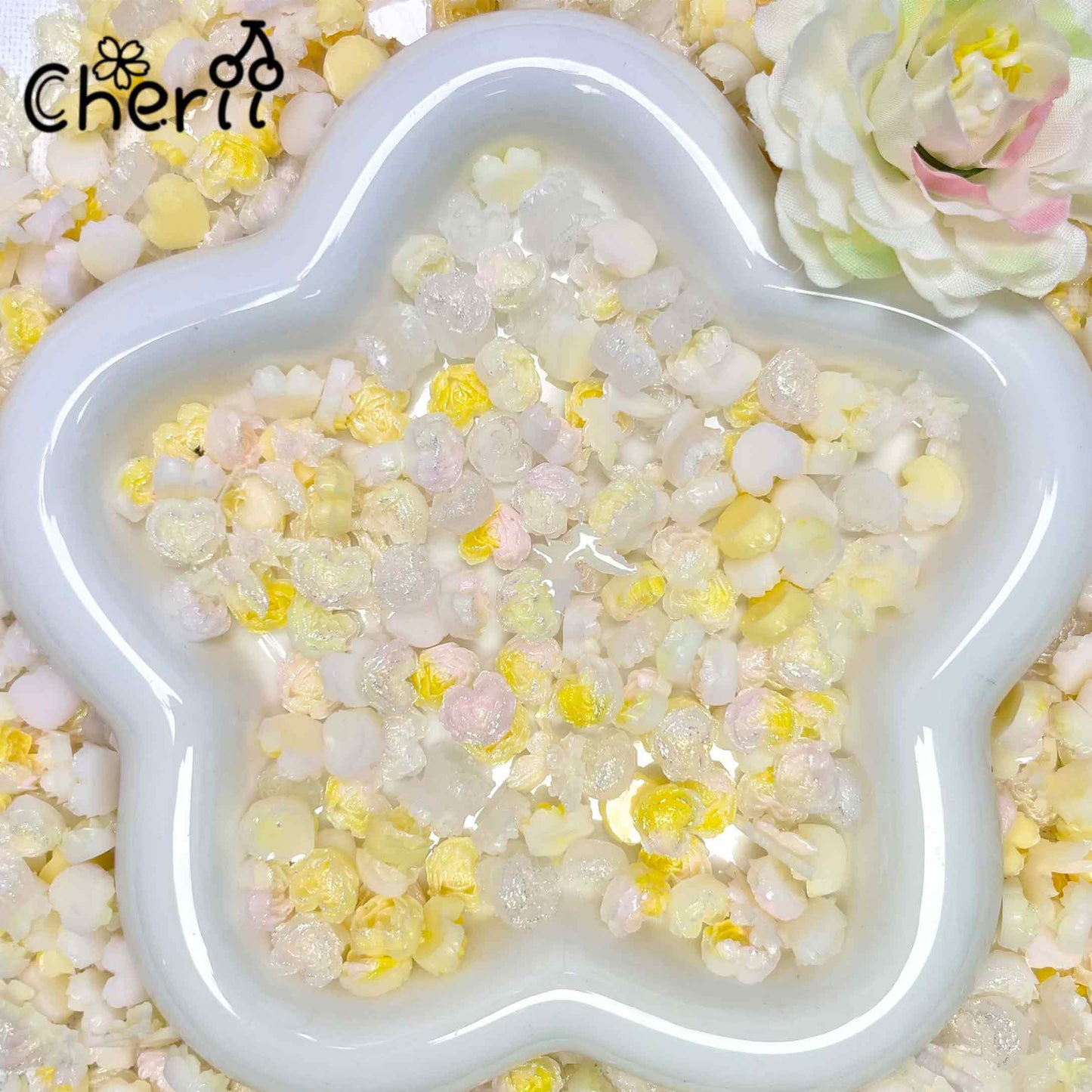 ♥【5.13新作】♥A1158 陽だまりの刺繍花園 夜光 ソフトローズ