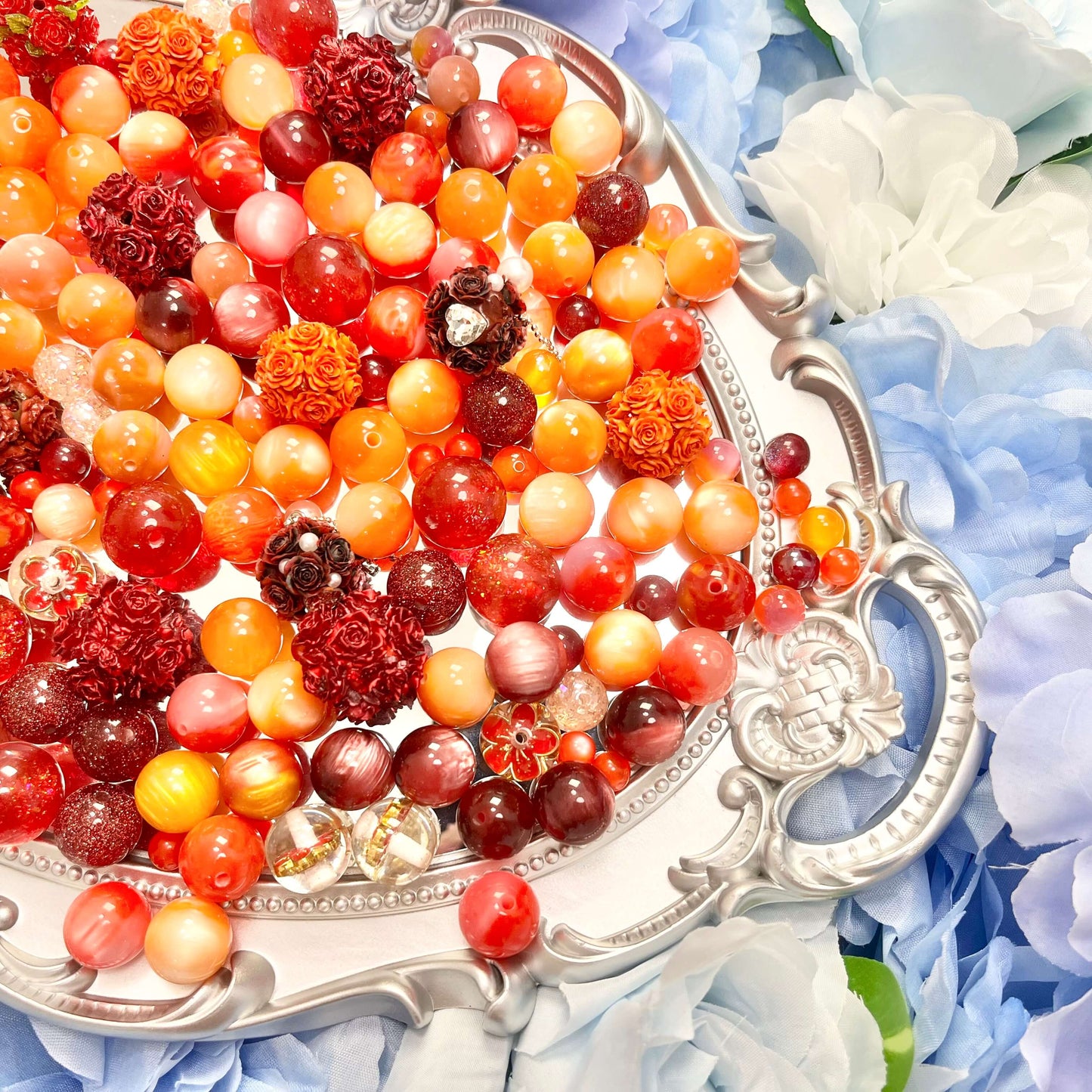 ♥【6.03新作10%OFF】♥A1215 紅葉のワルツ ストラップ用レジン樹脂ビーズ ミックス