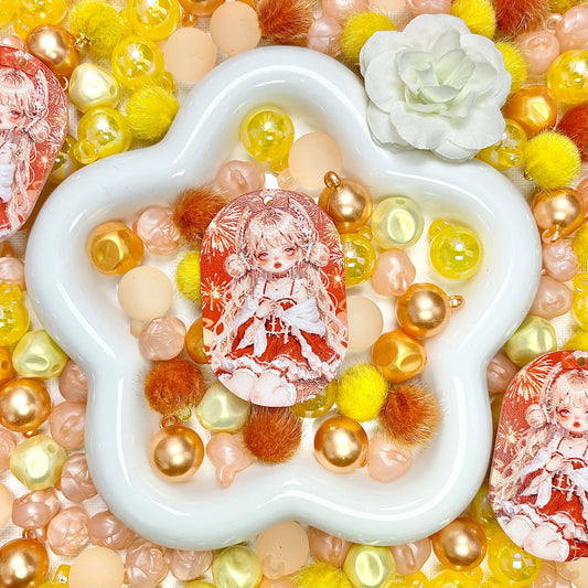 ♥【12.25新作】♥A0759 やさしい夕焼け便り 夜光 リース用ビーズミックス8種類パーツ1種類
