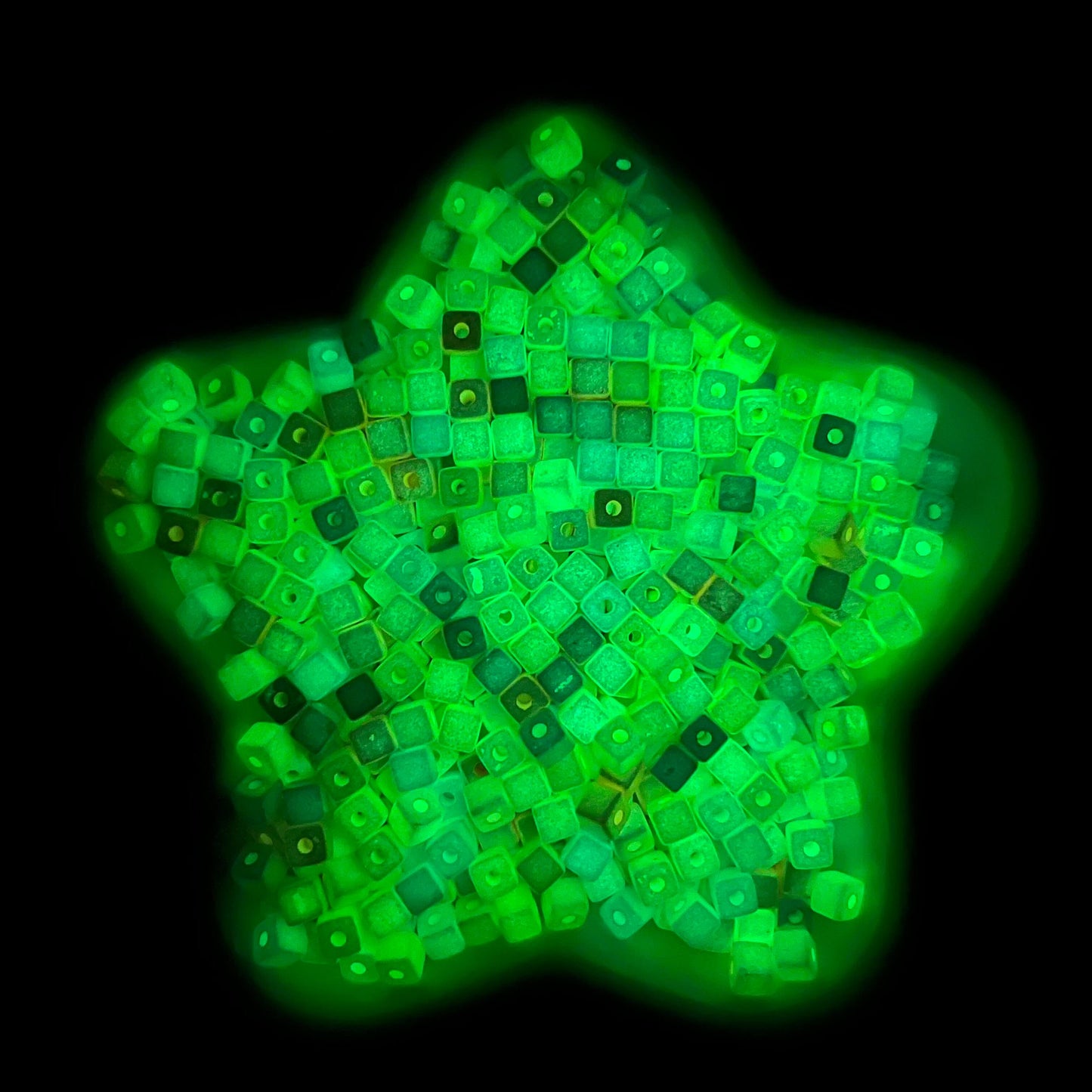 ♥【5.8新作】♥A1147 夜空に溶けるラムネ アクリルビーズ 夜光 6mm