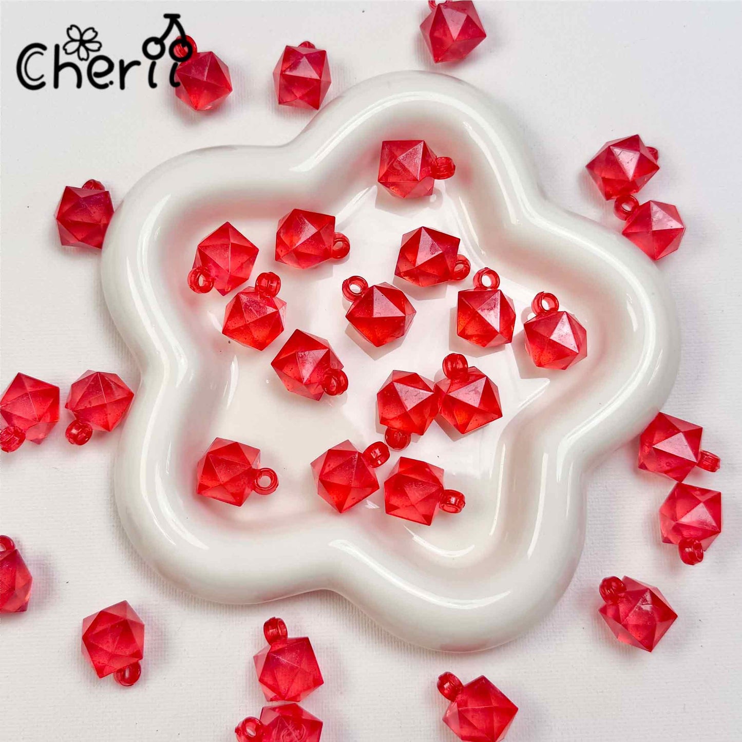 ♥【10.9再入荷】♥ A0166 多面体 夜光 カンツキ ビーズ