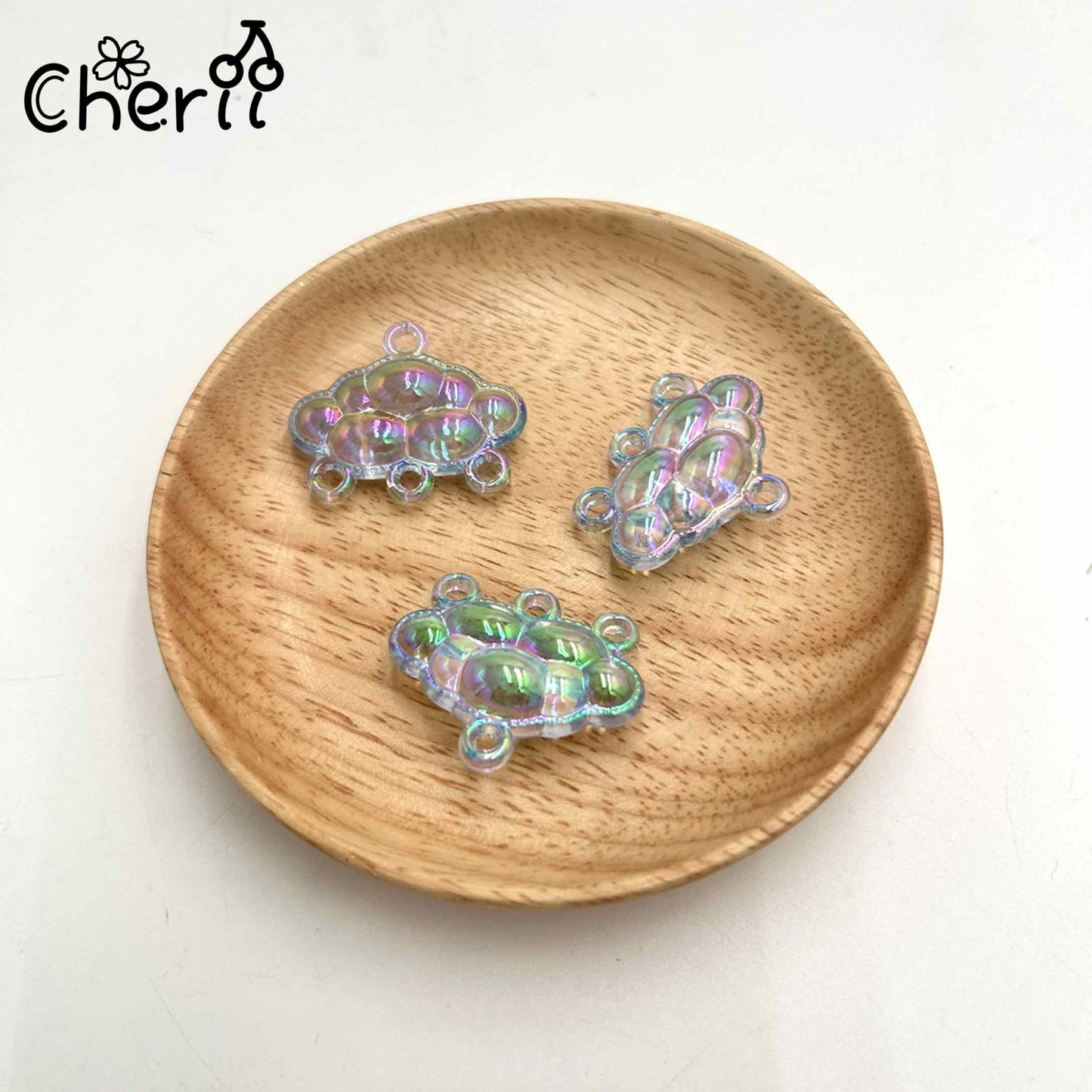 ♥【4.13更新】♥ A0204 雲☁️と蝶々 アクリルカンツキパーツ