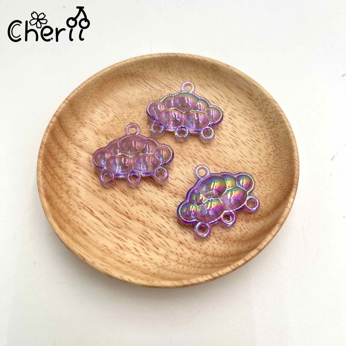 ♥【4.13更新】♥ A0204 雲☁️と蝶々 アクリルカンツキパーツ