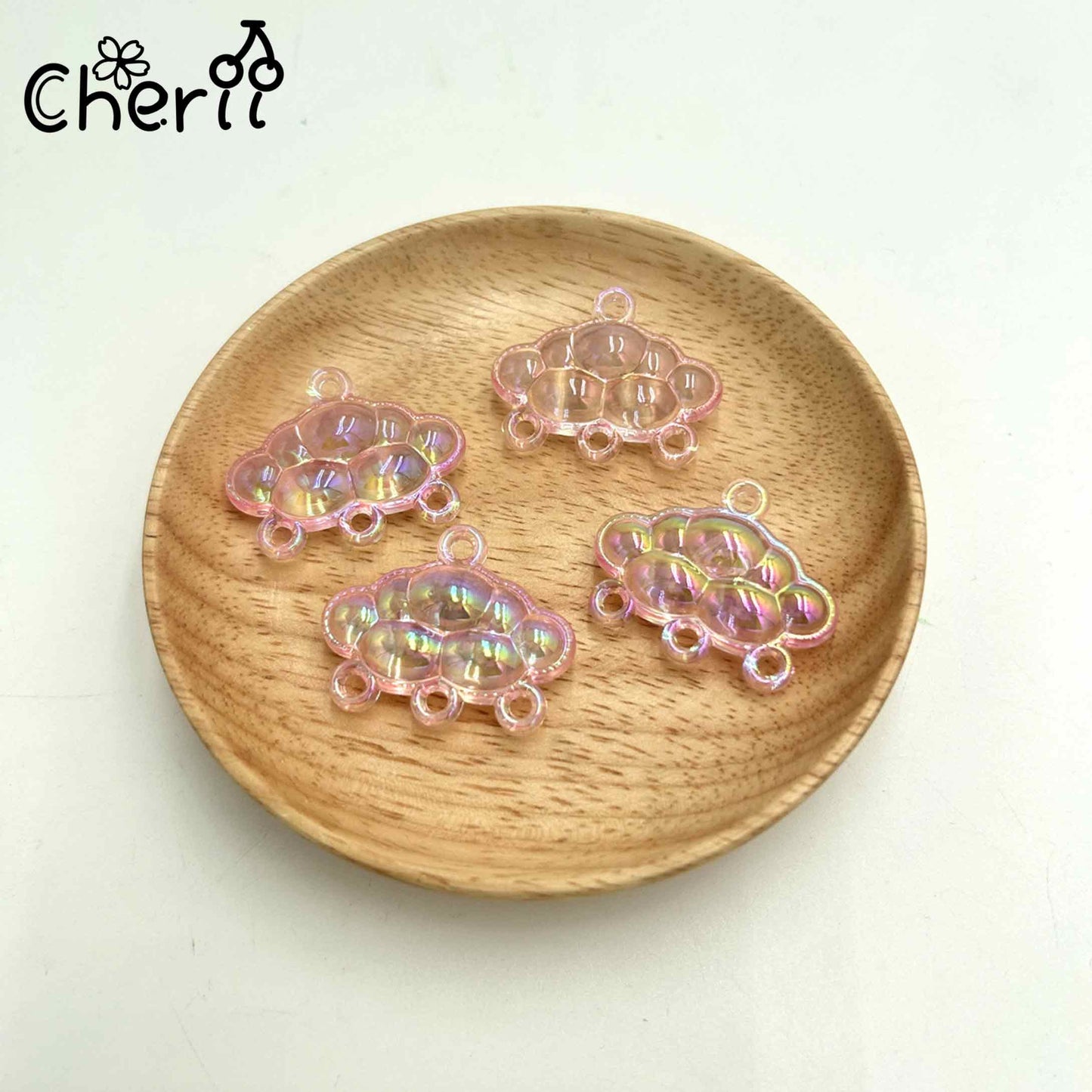 ♥【4.13更新】♥ A0204 雲☁️と蝶々 アクリルカンツキパーツ