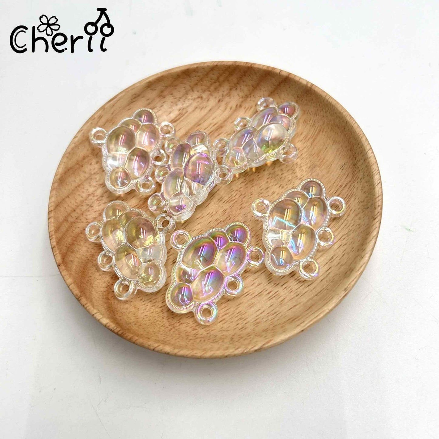 ♥【4.13更新】♥ A0204 雲☁️と蝶々 アクリルカンツキパーツ