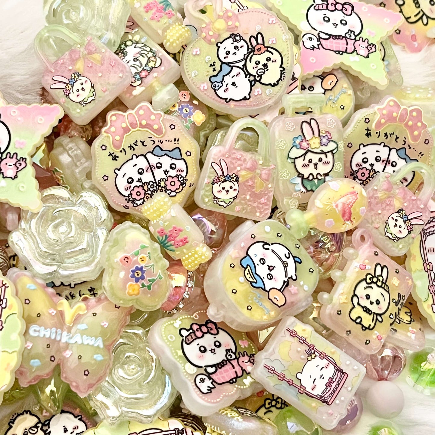 ♥【3.17新作】♥T067 花咲く春の遊び会 アクリルビーズ