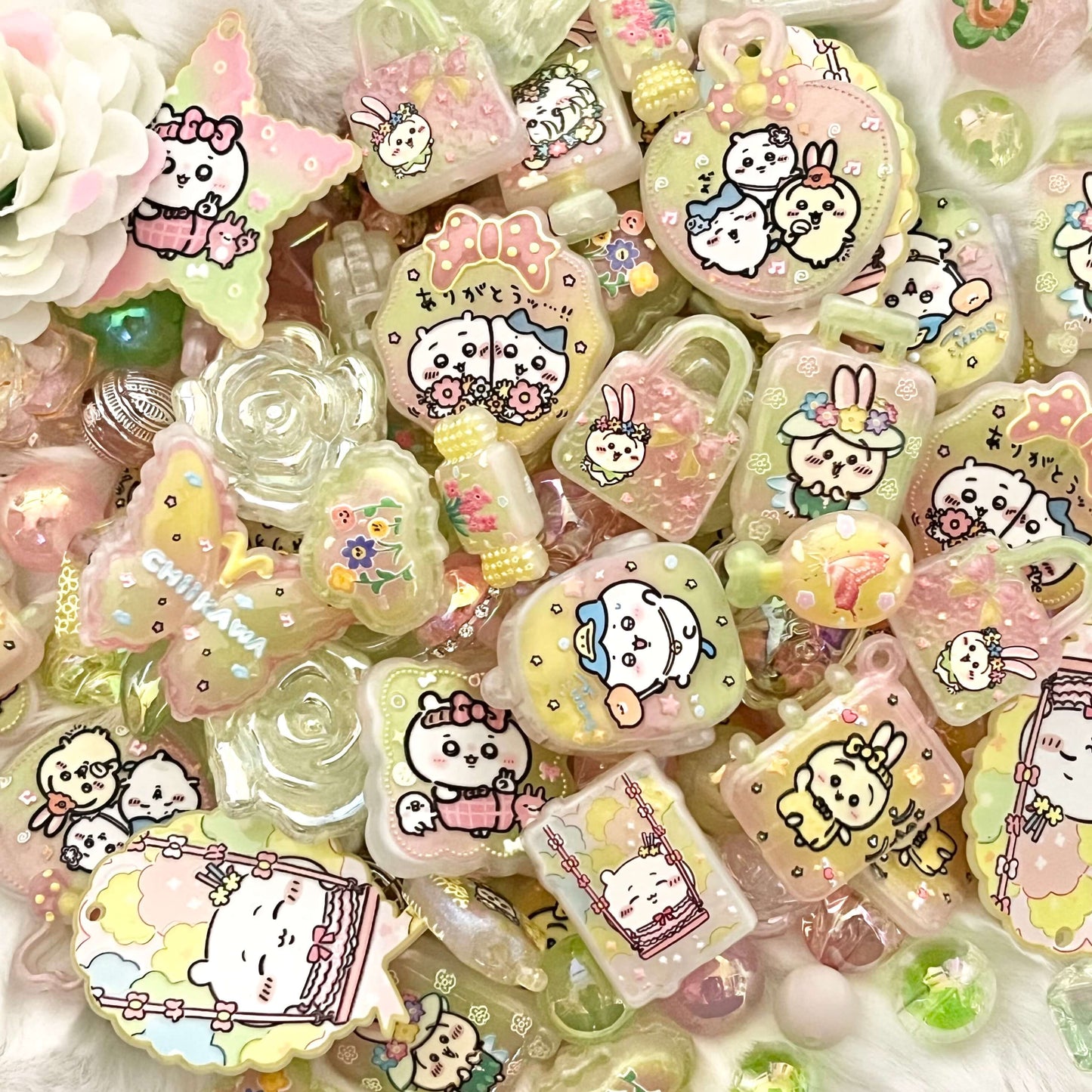 ♥【3.17新作】♥T067 花咲く春の遊び会 アクリルビーズ