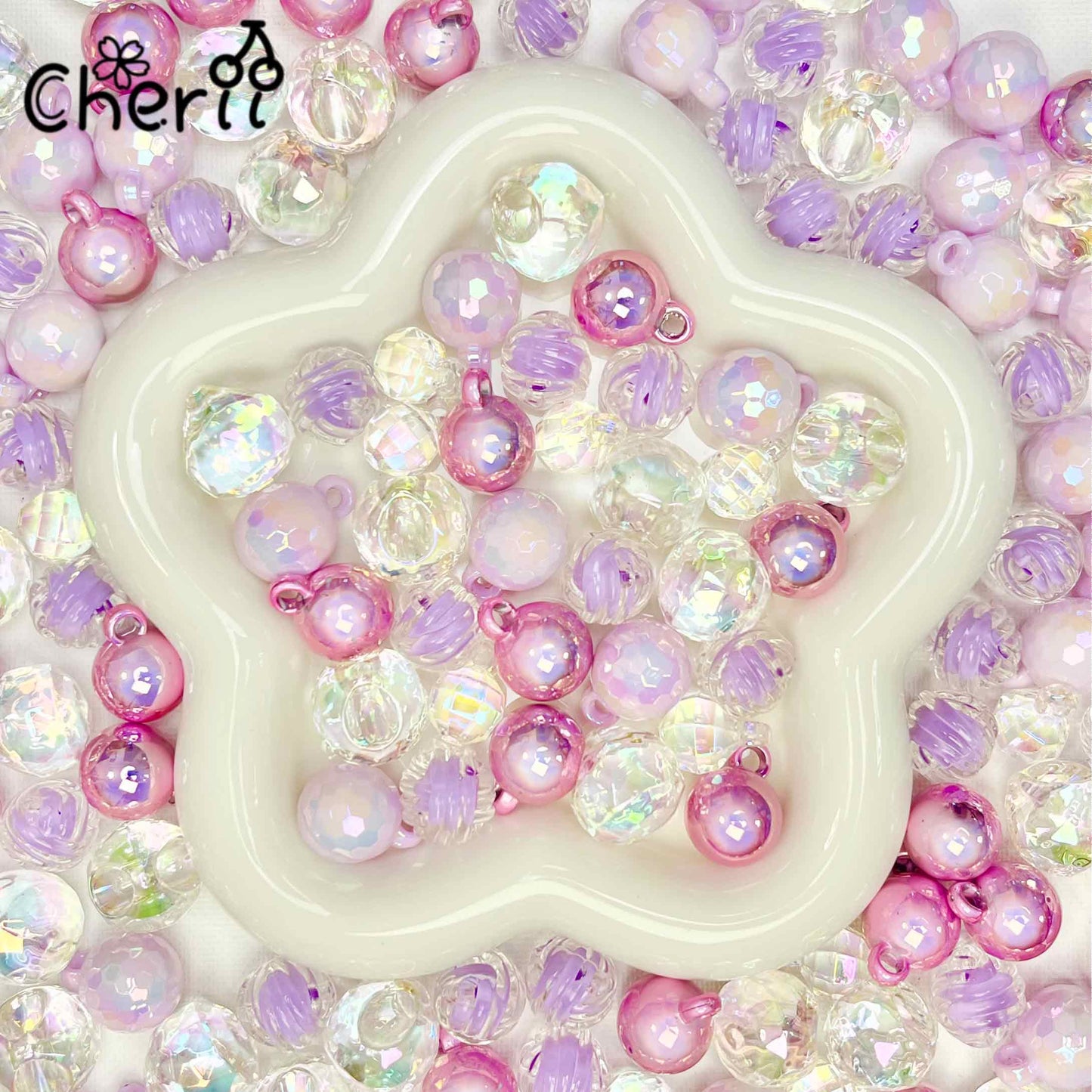 ♥【6.05新作】♥ A0229 フェアリーミストのしらべ  カンツキビーズミックス アクリル16mm