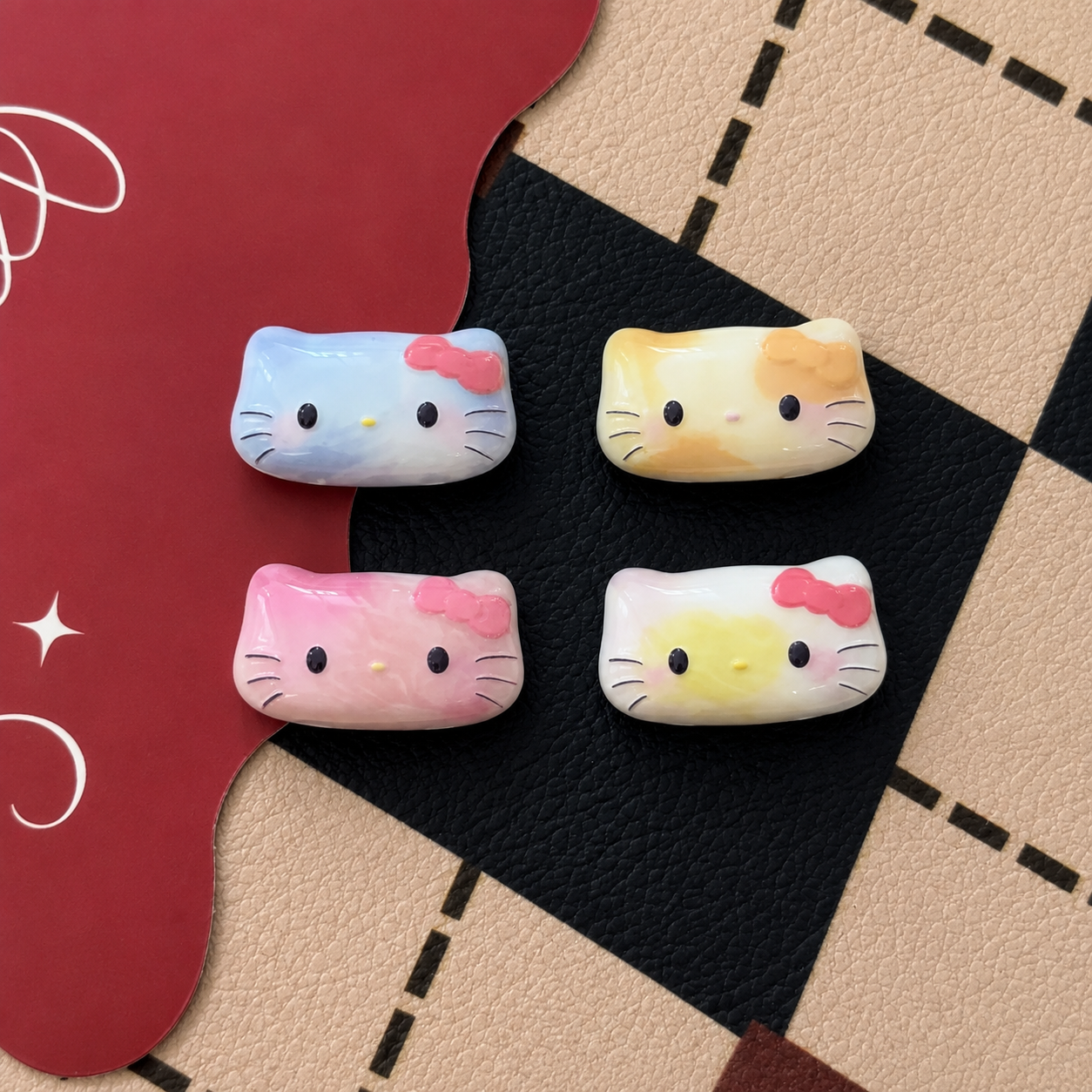 ♥【7.24新作】♥A1291 ころんと4つ穴円柱ビーズ DIYパーツ 第二弾