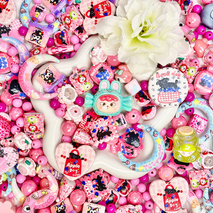 ♥【10.10新作】♥A0518 ローズピンクワールド アクリルビーズ