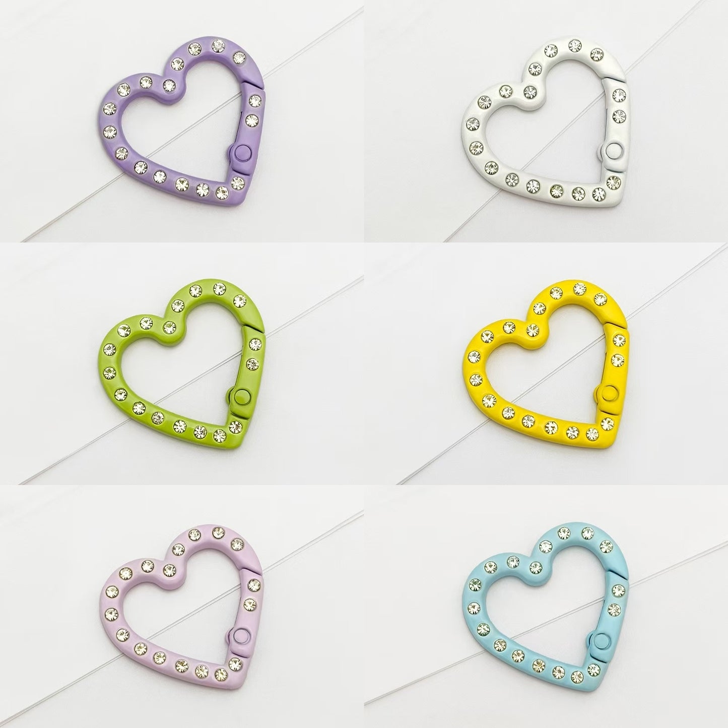 ♥【5.27更新】♥A1137 カラフルラインストーン付きキーホルダー DIYパーツ用 2種類