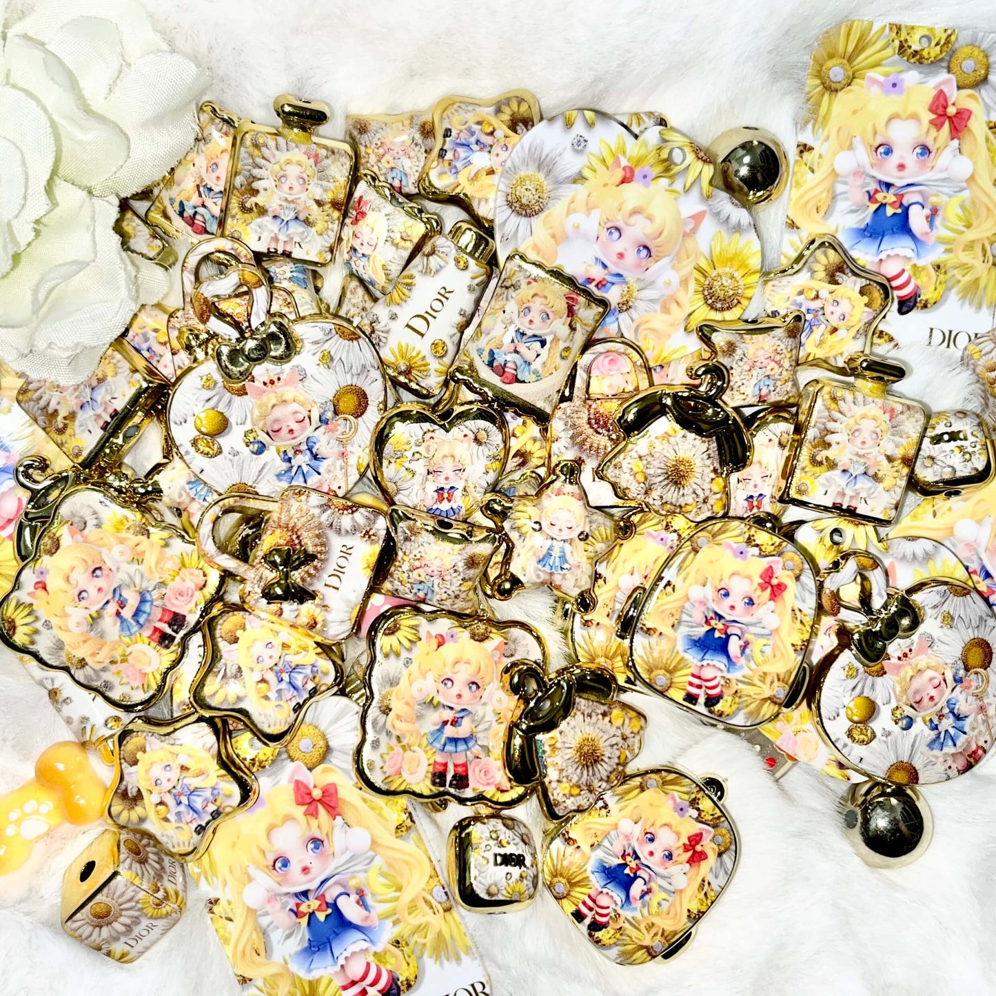 ♥【11.27新作】♥T039  雛菊のファンタジー アクリルビーズ