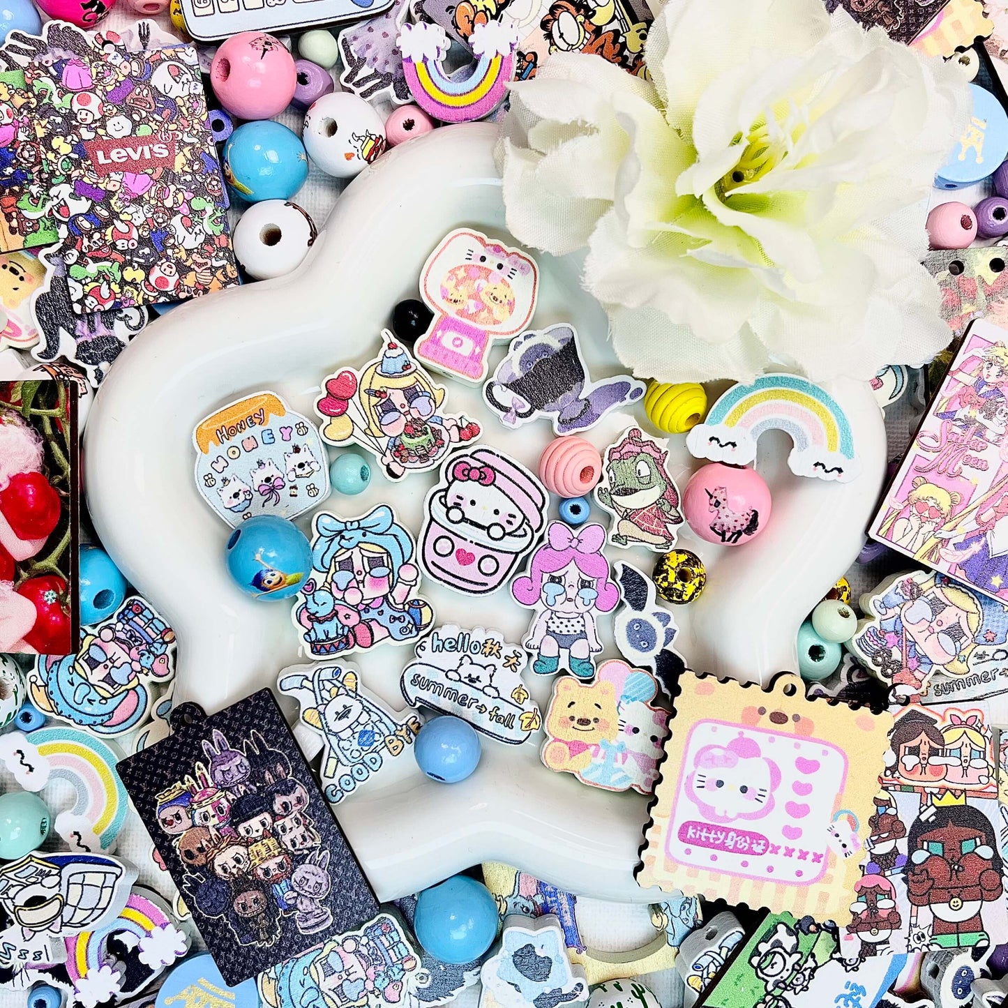 ♥【10.30新作】♥A0581 ミックスワンダーランド 木製ビーズ