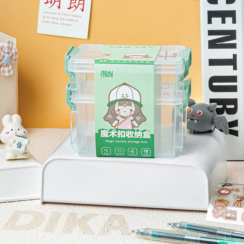 ♥【5.8新作】♥A1149 二段収納ケース DIYパーツ用 4色