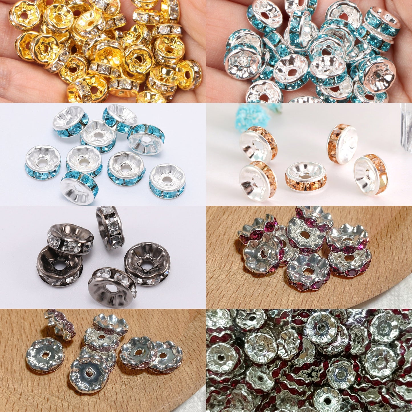 ♥【4.16新作】♥A1092 ラインストーンリング 約7〜10mm