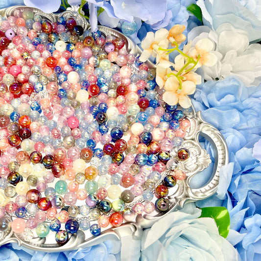 ♥【6.05新作】♥A1218 星くずを溶かした玉 高級電鍍レジンミニビーズミックス
