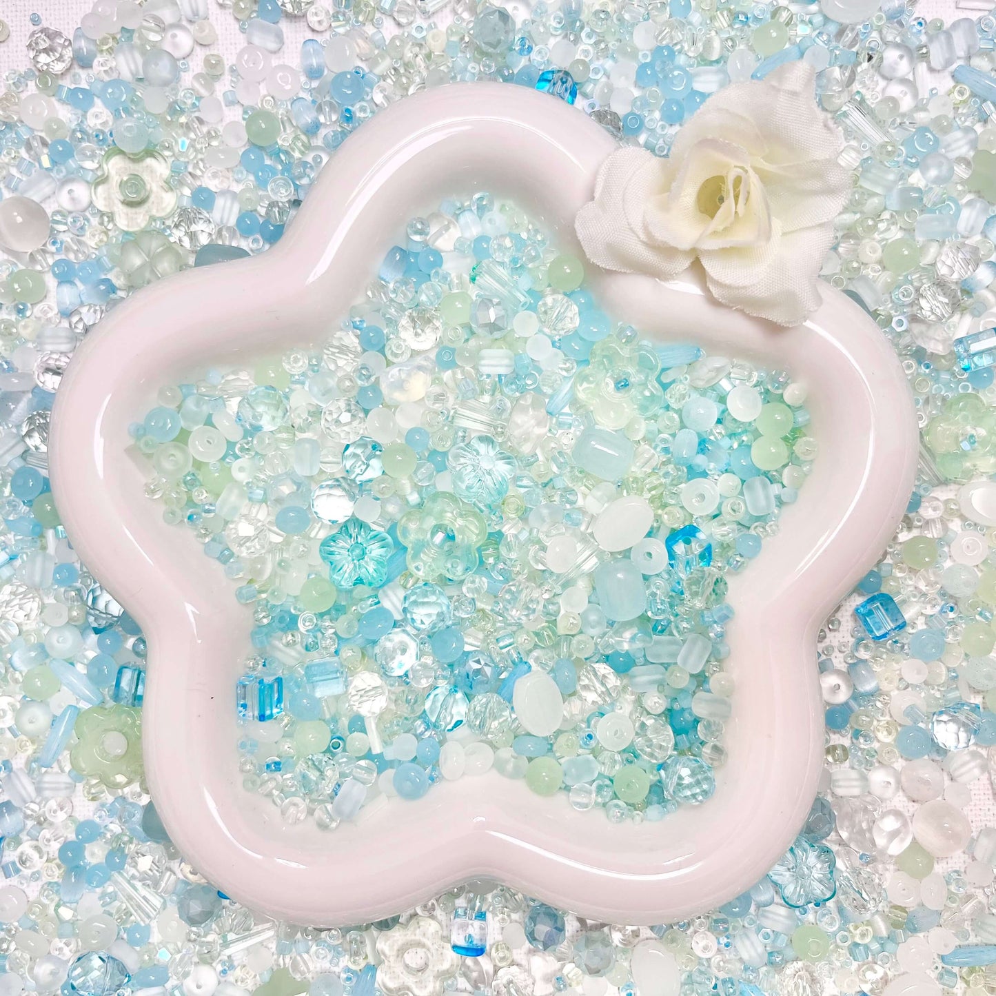♥【6.18新作】♥A1243 ガラス越しの夏 高品質ガラスチビビーズミックス