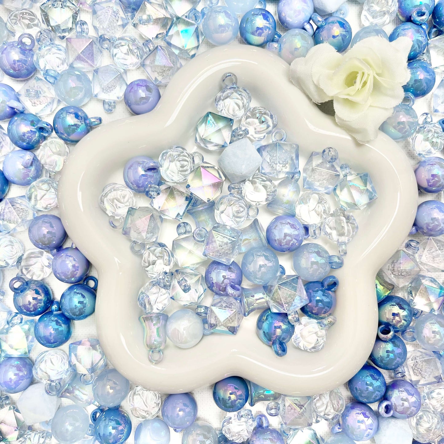 ♥【買一得一6.18新作】♥A1240 駄菓子屋コレクション 夜光リース用かん付きビーズミックス