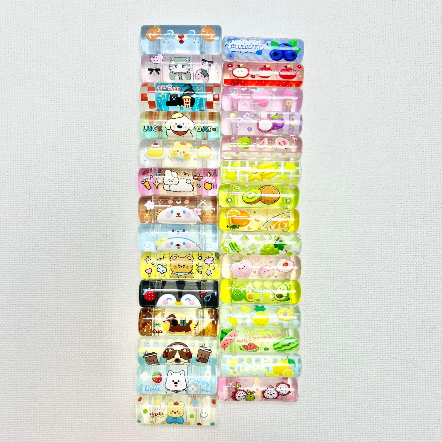 ♥【7.08新作】♥A1270 ころんと4つ穴円柱ビーズ DIYパーツ