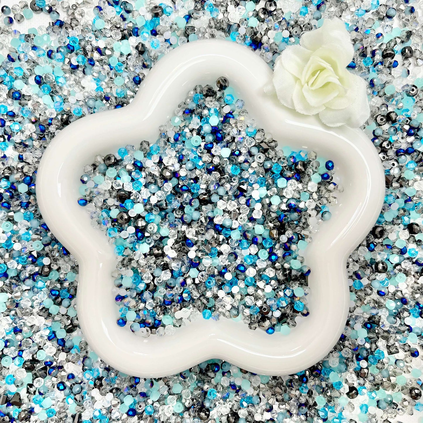 ♥【7.10新作】♥A1280 蒼雨のかけら 高品質ガラスチビビーズミックス