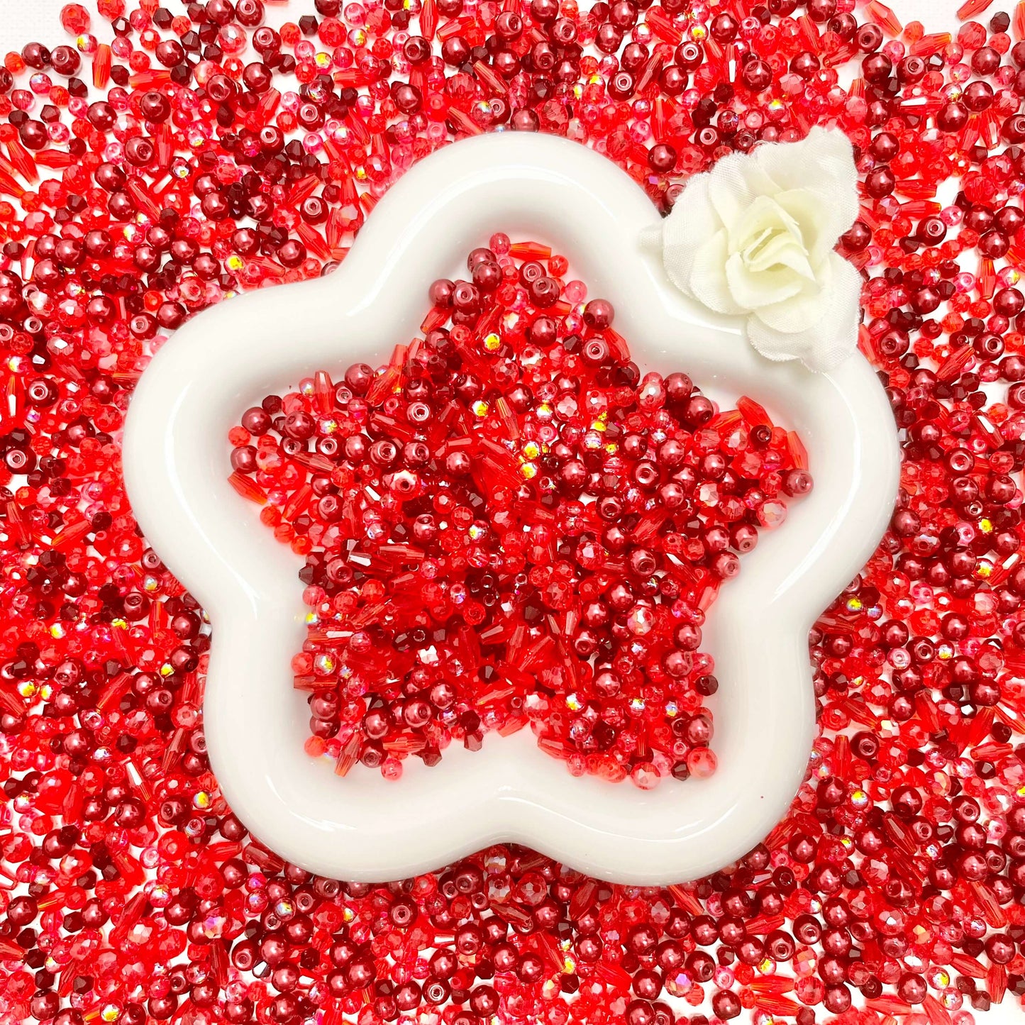 ♥【7.14新作限定割引】♥A1282 情熱を閉じ込めて 高品質ガラスチビビーズパールビーズミックス