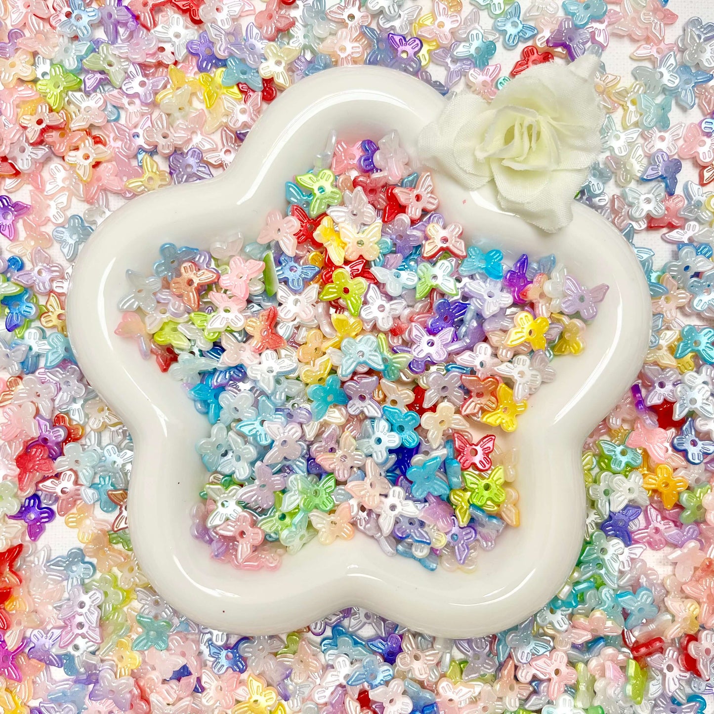 ♥【7.16新作】♥A1283 夢色バタフライ アクリル DIYパーツ