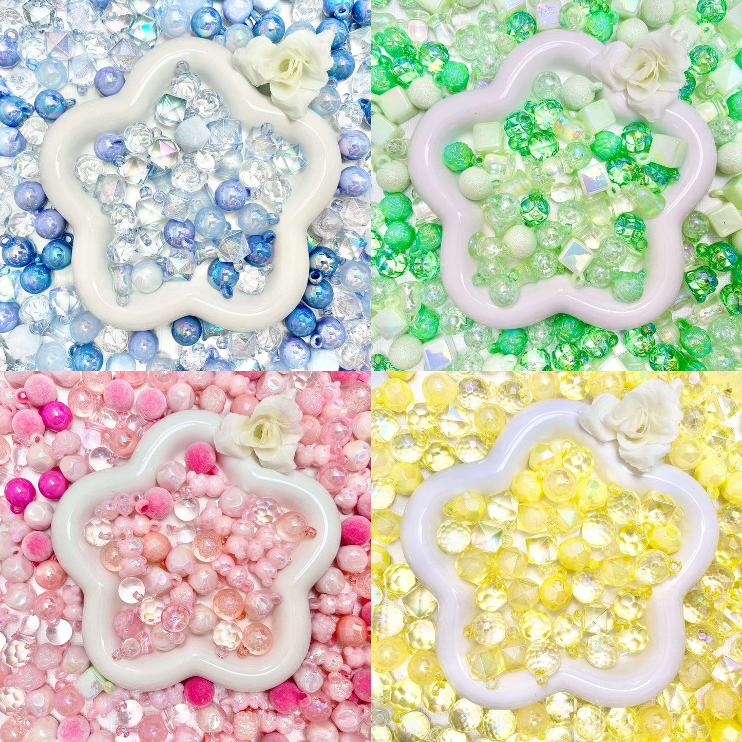 ♥【買一得一6.18新作】♥A1240 駄菓子屋コレクション 夜光リース用かん付きビーズミックス