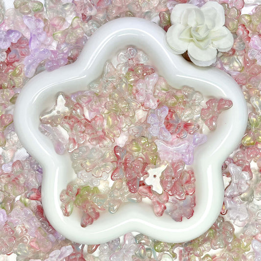 ♥【3.18更新】♥A0968 胡蝶の漂遊 ガラス瑠璃 蝶 4色 DIY用パーツ