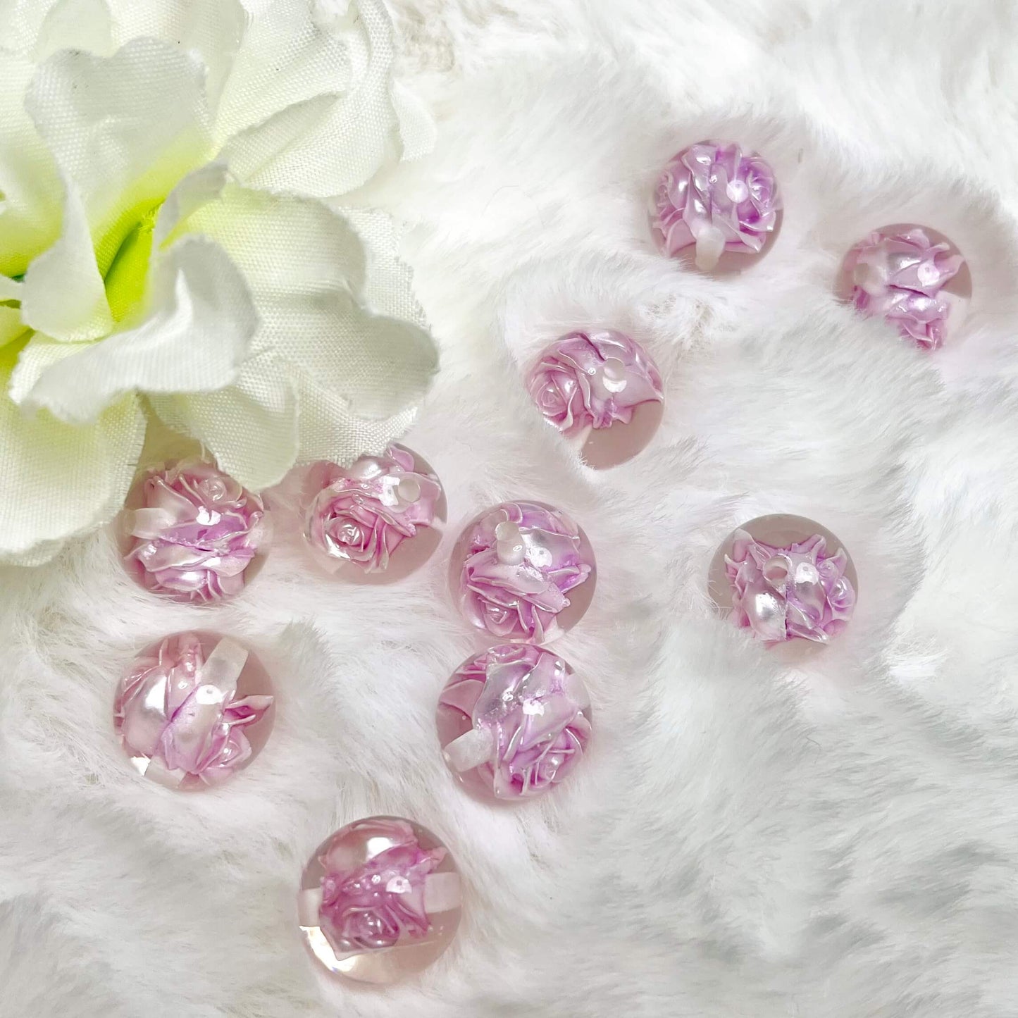 ♥【3.6更新】♥A0615 氷封のローズ 16mm 7色